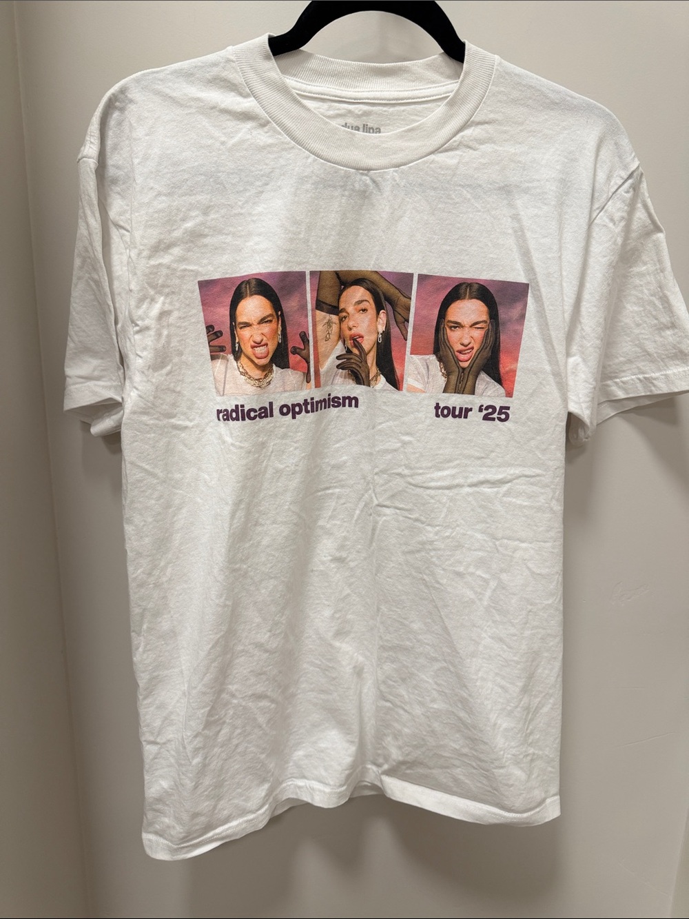 Dua Lipa 'Radical Optimism' Tour '25 White Graphic Tee M unworn